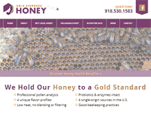 Tablet Screenshot of goldstandardhoney.com